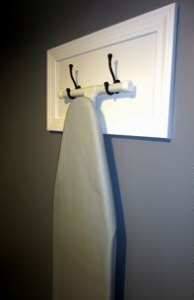 use hooks to hang ironing board