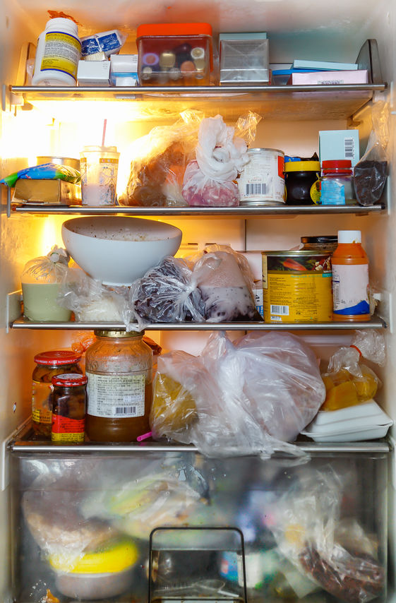 dirty and unhealthy food refrigerator